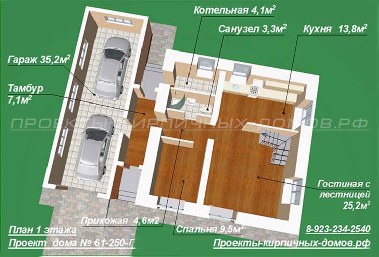 План двухэтажного дома 7 на 8 с санузлом